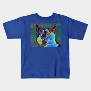 Blue Kitty Kids T-Shirt